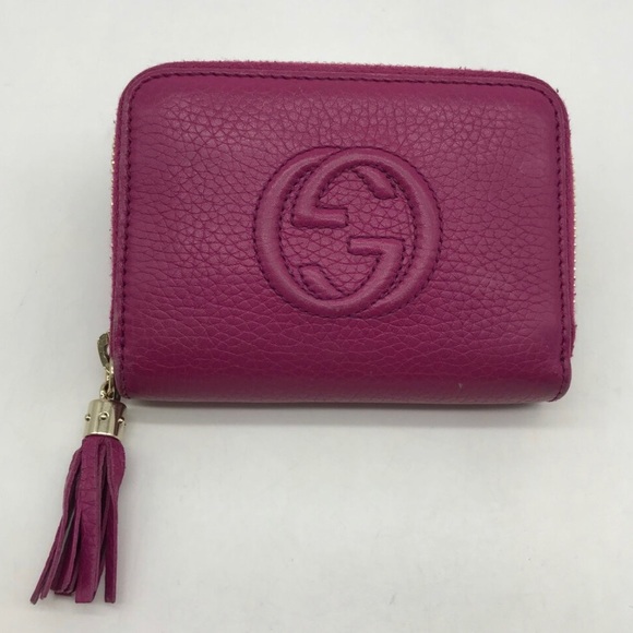 Gucci Handbags - Gucci Pink Soho Zip Around Wallet